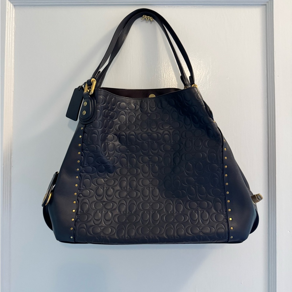 Coach Edie Embossed Shoulder Bag